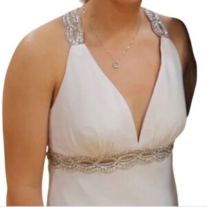 Blondie Nites White Evening Dress Size 3
